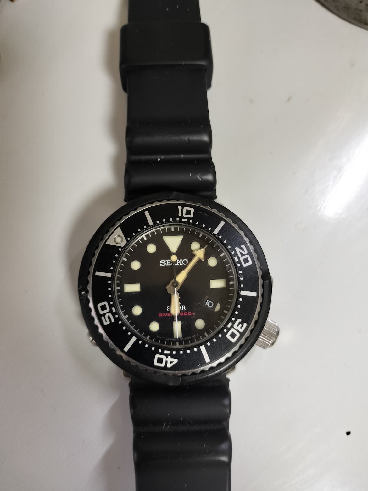 SEIKO セイコー プロスペックス ソーラー ダイバー 200m メンズ 腕時計 ブラック