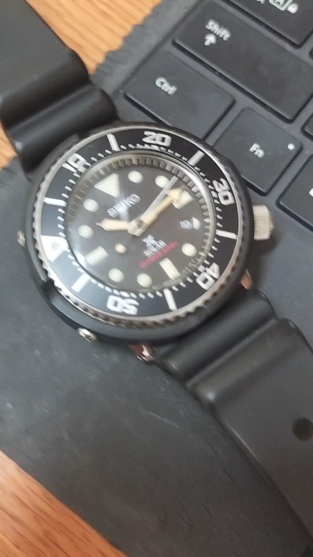 SEIKO プロスペックス ソーラー ダイバーズウォッチ ブラック メンズ腕巻